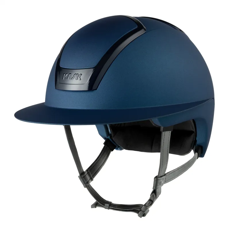 KASK Nemesi Wide Peak Metal Riding Hat - Colbalt Blue