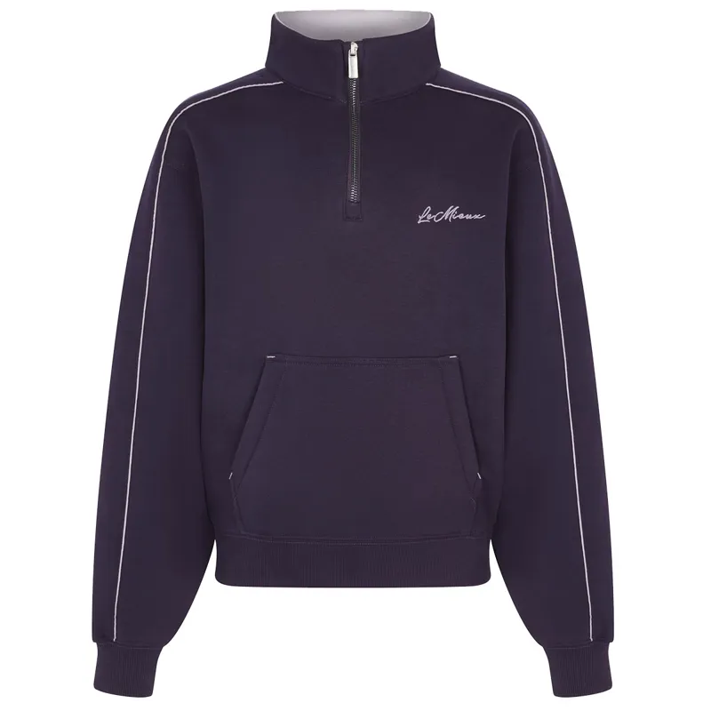 LeMieux Young Rider Kate Quarter Zip Junior Sweatshirt - Juniper/Lilac-2