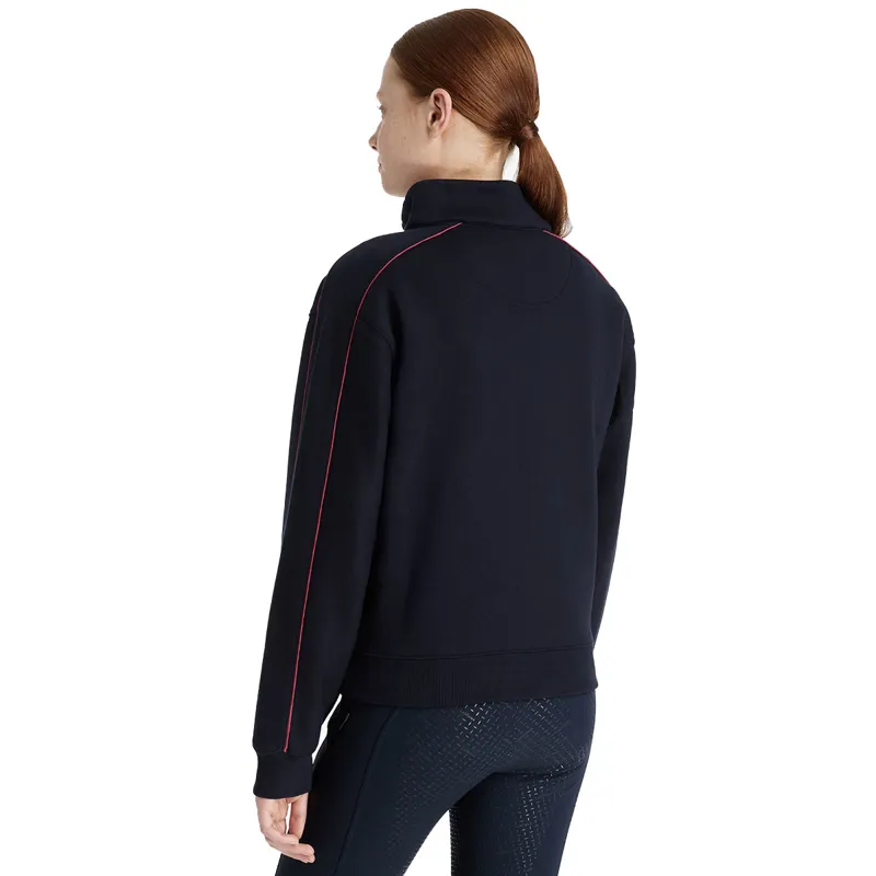 LeMieux Young Rider Kate Quarter Zip Junior Sweatshirt - Navy/Cranberry-2
