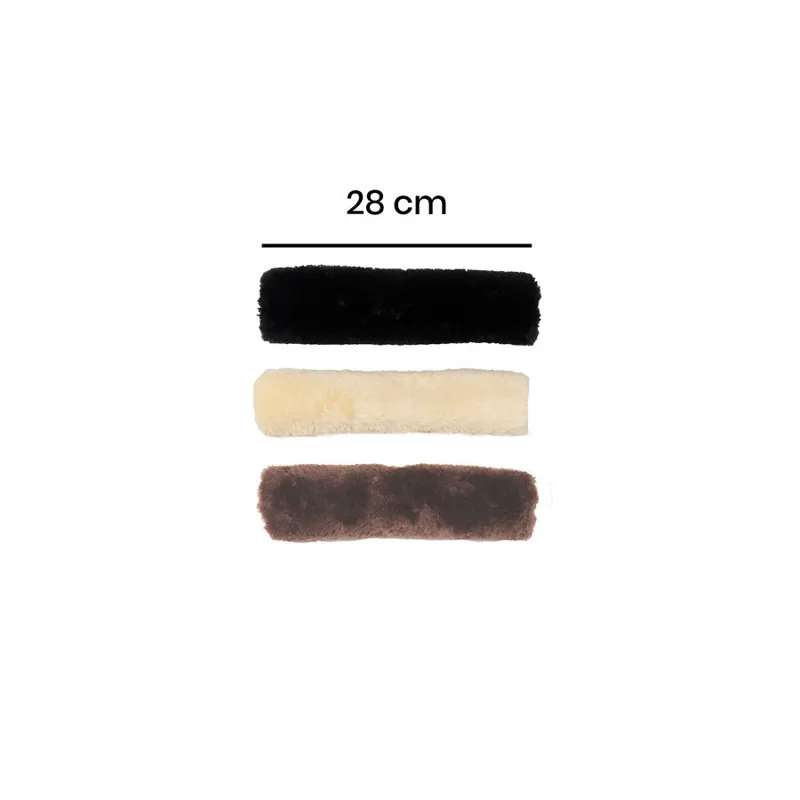 Kentucky Sheepskin Noseband Cover - Brown-2