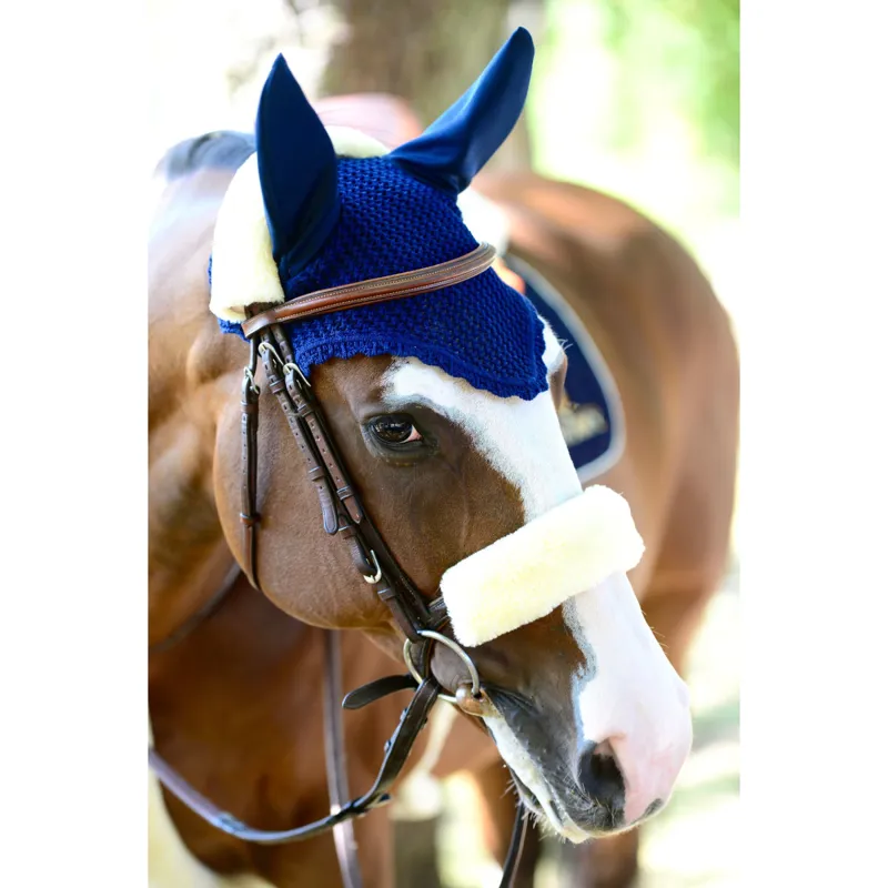 Kentucky Sheepskin Noseband Cover - Natural