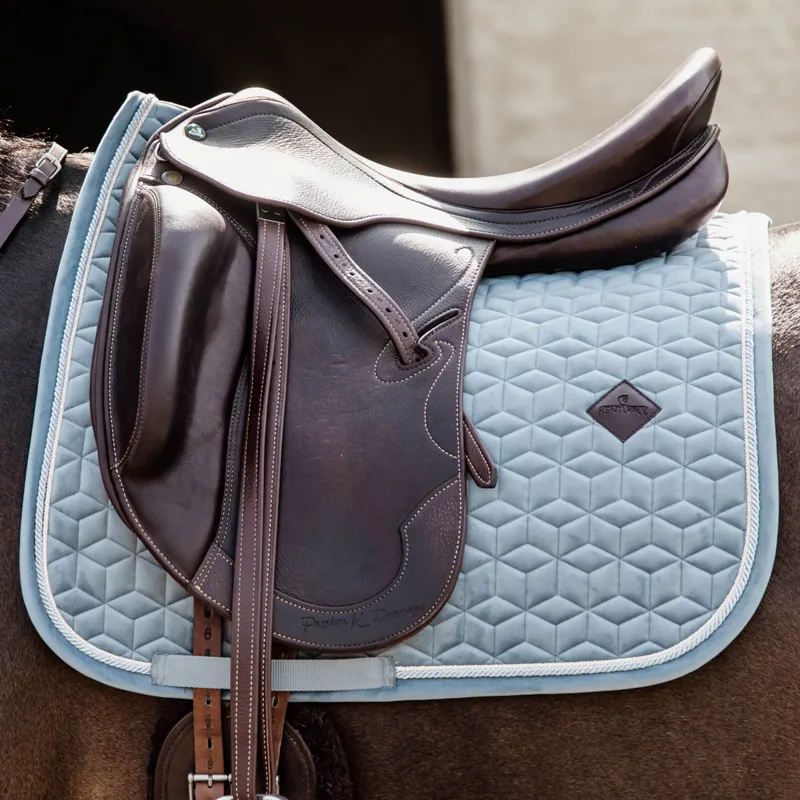 Kentucky Velvet Dressage Saddlecloth - Light Blue-1