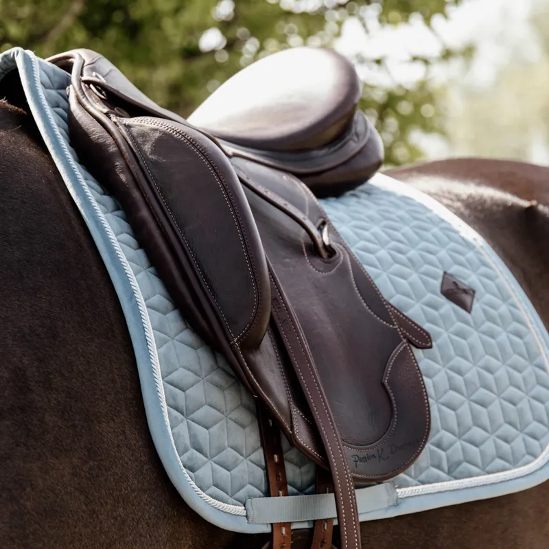 Kentucky Velvet Dressage Saddlecloth - Light Blue-2