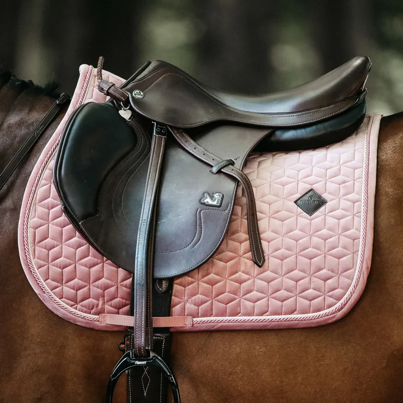 Kentucky Velvet Jumping Saddlecloth - Old Rose-1