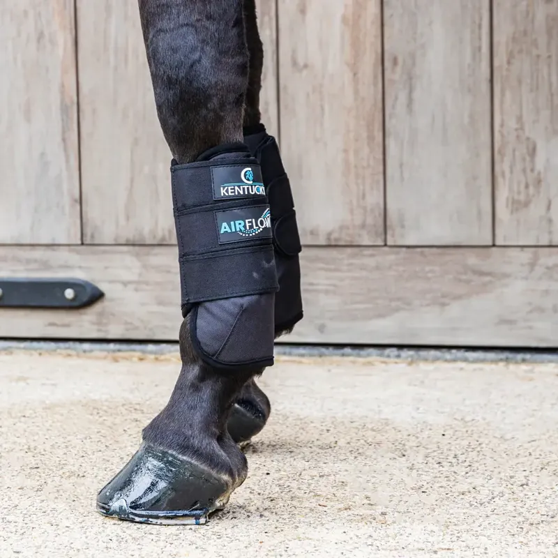 Kentucky 3D Air Flow Eventing Front Boots - Black-1