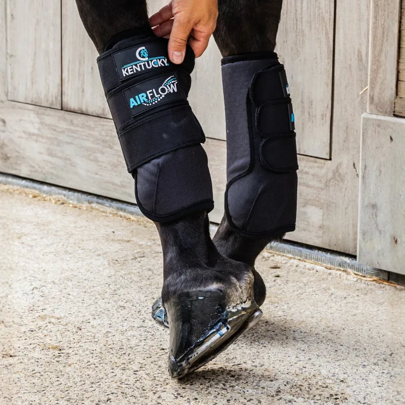 Kentucky 3D Air Flow Eventing Front Boots - Black-4