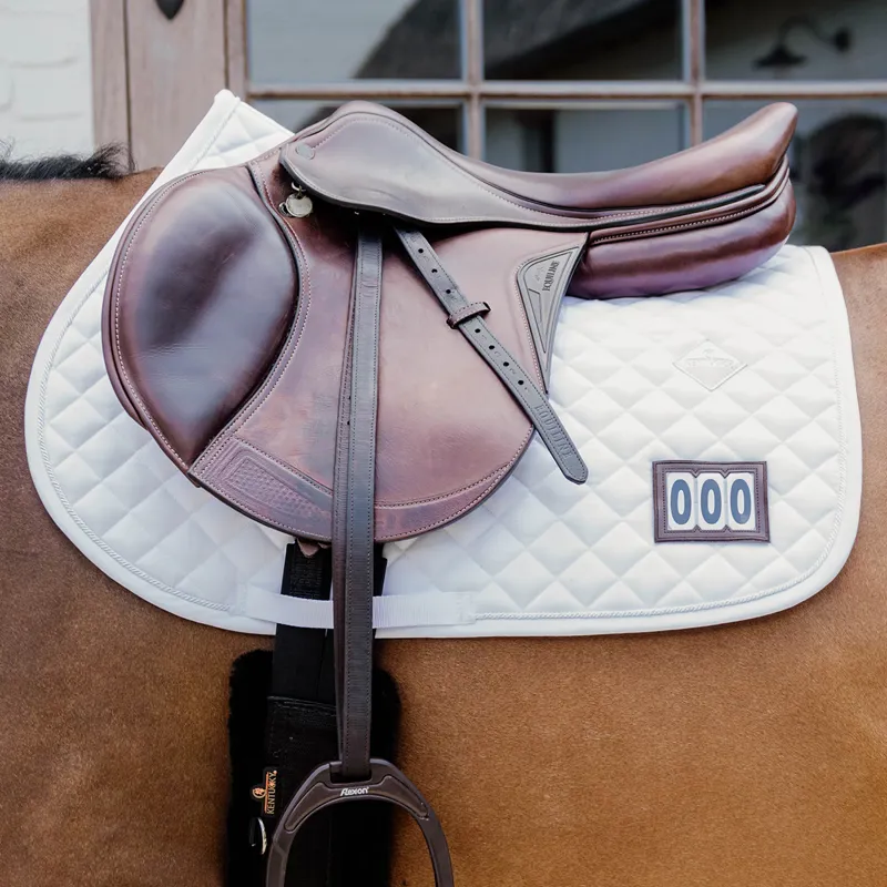 Kentucky Diamond Competition Jump Number Saddlecloth - White-1