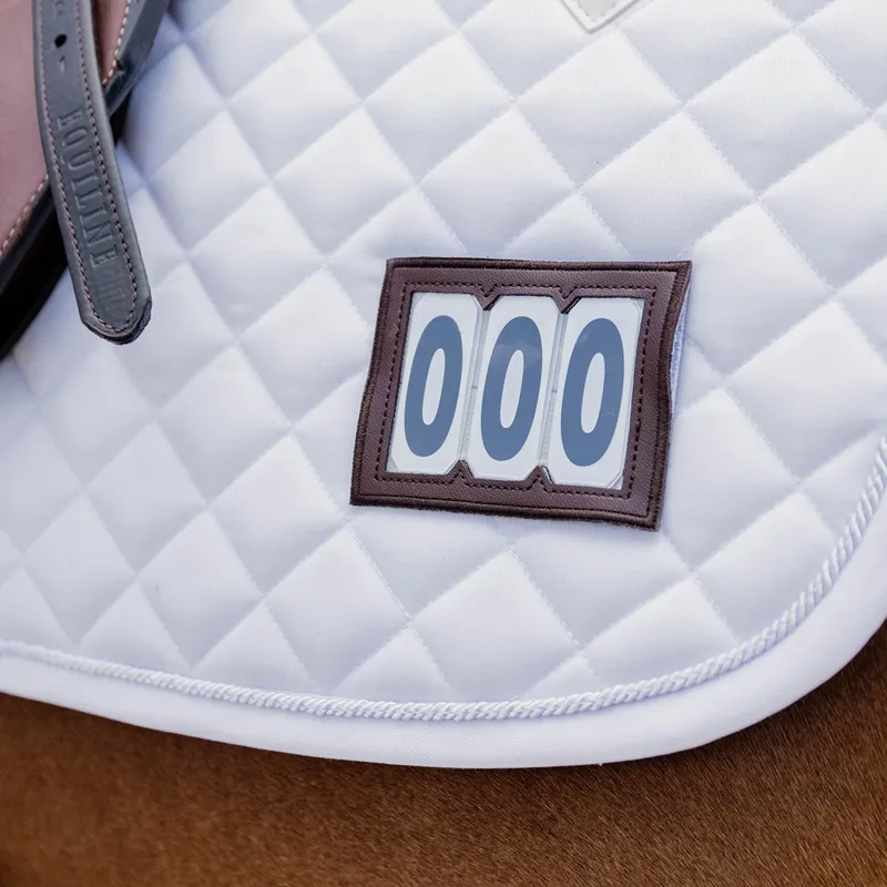Kentucky Diamond Competition Jump Number Saddlecloth - White-2