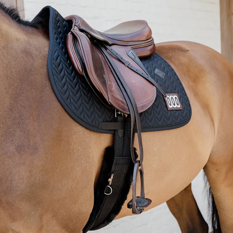 Kentucky Fishbone Competition Jump Number Saddlecloth - Black-1