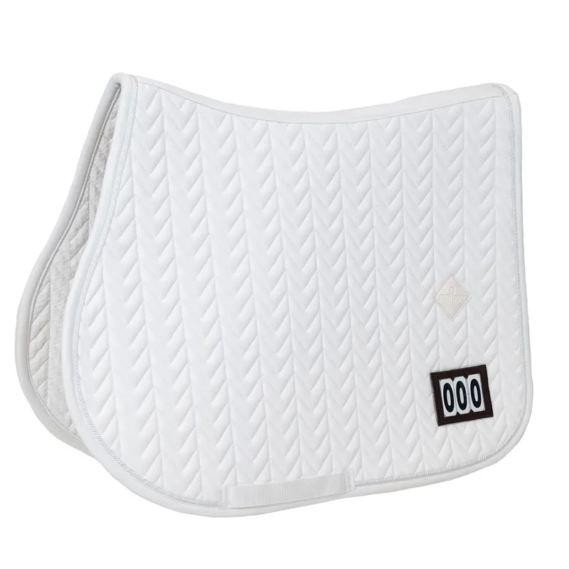 Kentucky Fishbone Competition Jump Number Saddlecloth - White