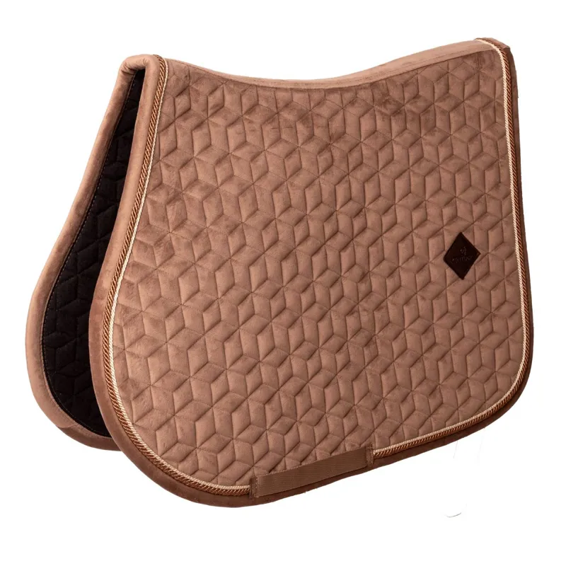 Kentucky Velvet Jumping Saddlecloth - Beige