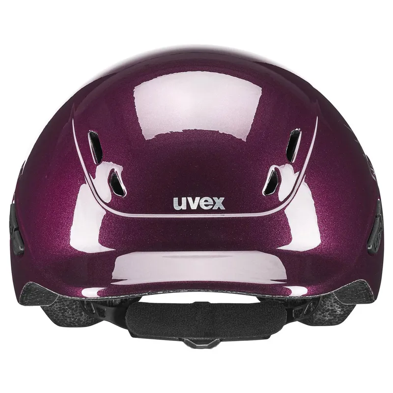Uvex Kidoxx Dekor Riding Hat - Flower Pony/Shiny Burgundy-2