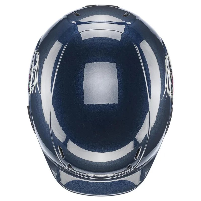 Uvex Kidoxx Dekor Riding Hat - Flower Pony/Shiny Navy-4