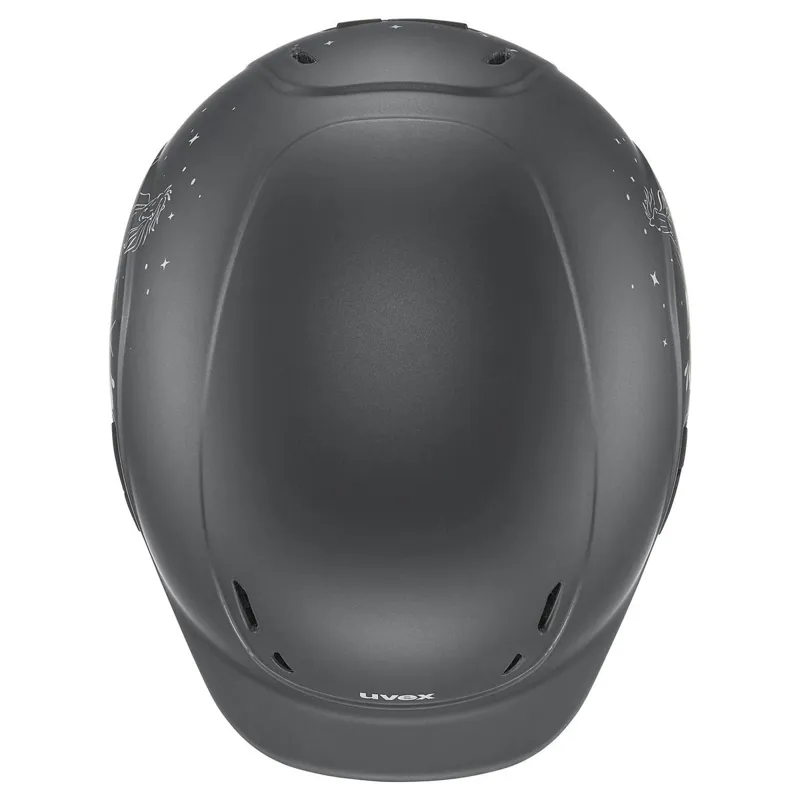 Uvex Kidoxx Dekor Riding Hat - Happiness Horses/Matt Anthracite-4