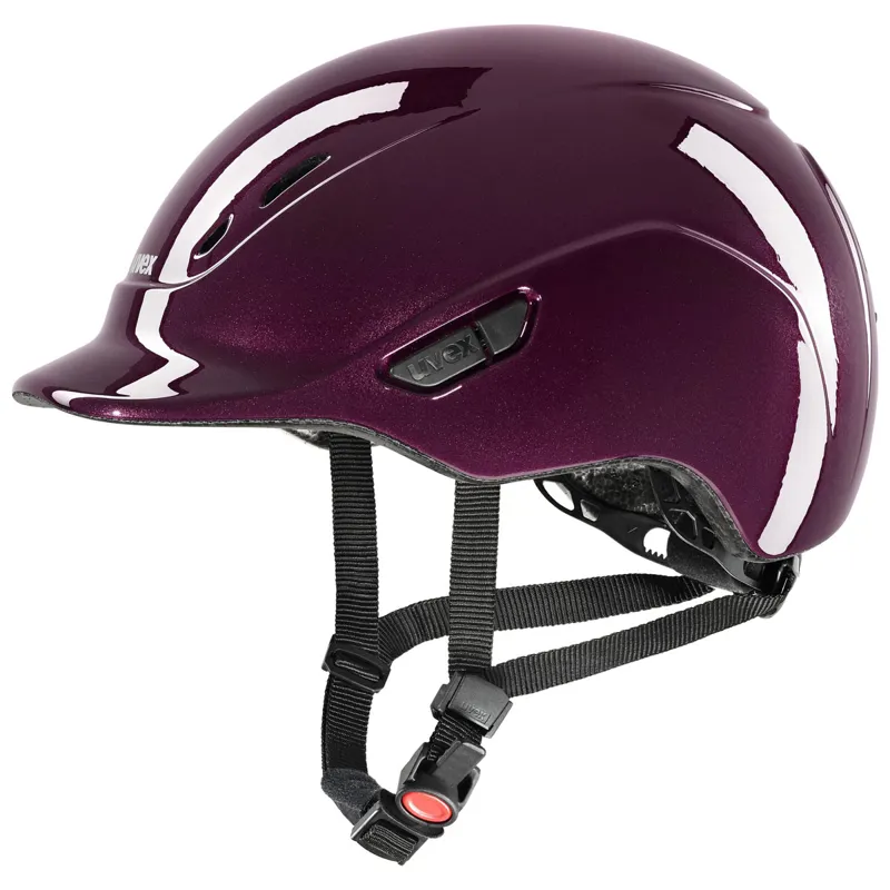 Uvex Kidoxx Shiny Riding Hat - Burgundy