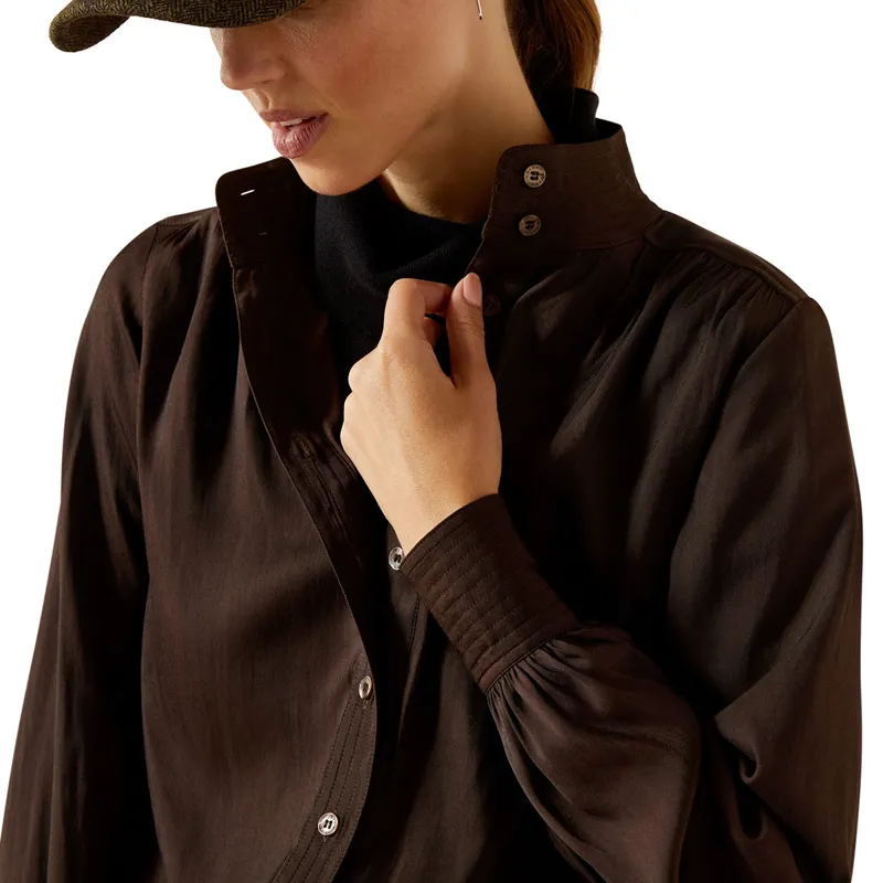 Ariat Country Kildwick Womens Blouse - Coffee Brown-3