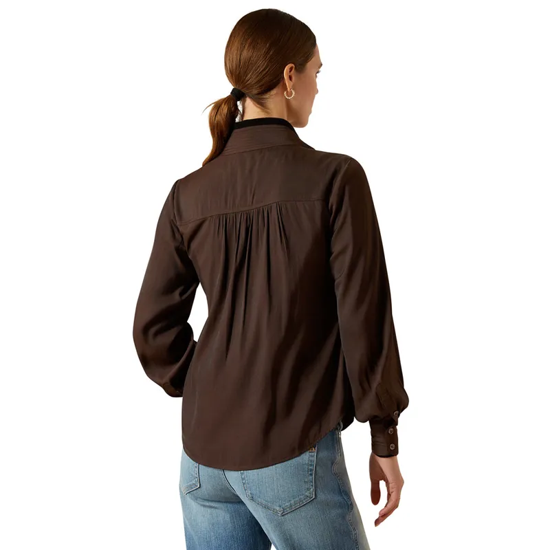 Ariat Country Kildwick Womens Blouse - Coffee Brown-2