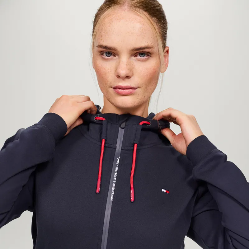 Tommy Hilfiger Kingston Ladies Zip Up Hoodie - Desert Sky-2