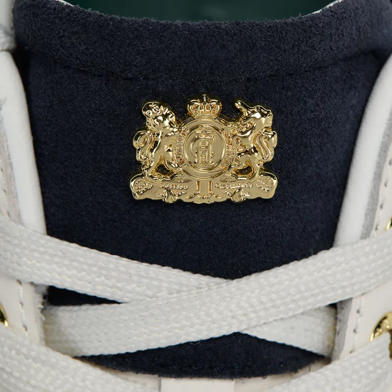 Holland Cooper Knightsbridge Ladies Court Trainers - White/Navy-3