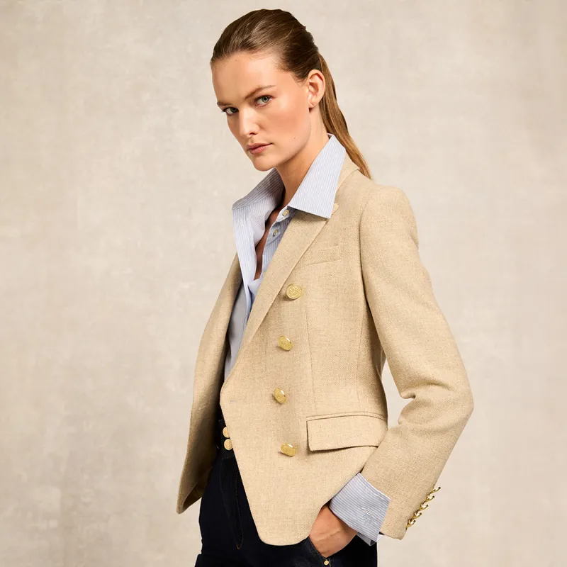 Holland Cooper Knightsbridge Ladies Blazer - Oatmeal-4