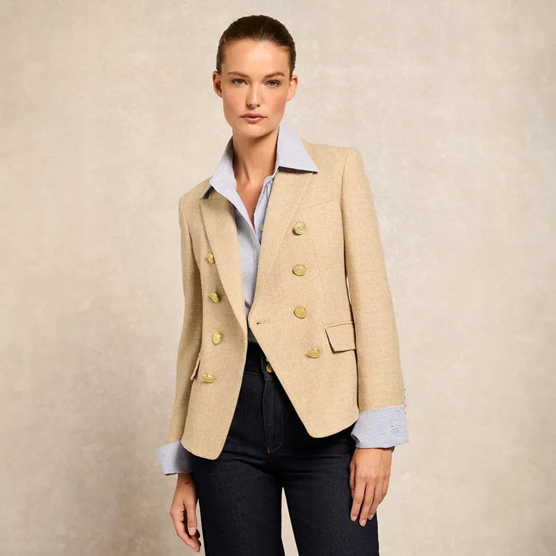 Holland Cooper Knightsbridge Ladies Blazer - Oatmeal-1