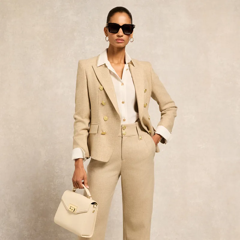 Holland Cooper Knightsbridge Ladies Blazer - Oatmeal-7