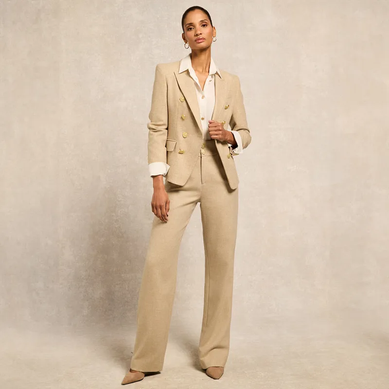 Holland Cooper Knightsbridge Ladies Blazer - Oatmeal-2