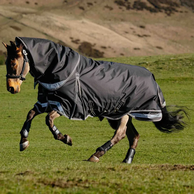 LeMieux Kudos NeoLock 200g Detachable Neck Turnout Rug - Black-1