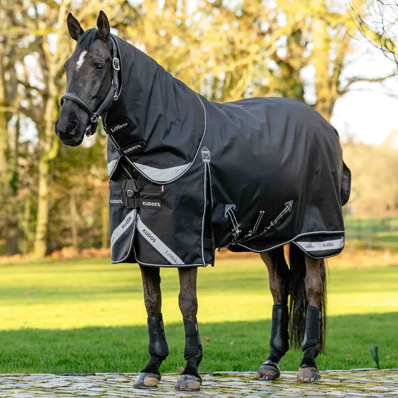 LeMieux Kudos NeoLock 200g Detachable Neck Turnout Rug - Black