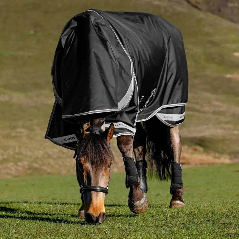 LeMieux Kudos NeoLock 200g Detachable Neck Turnout Rug - Black-2