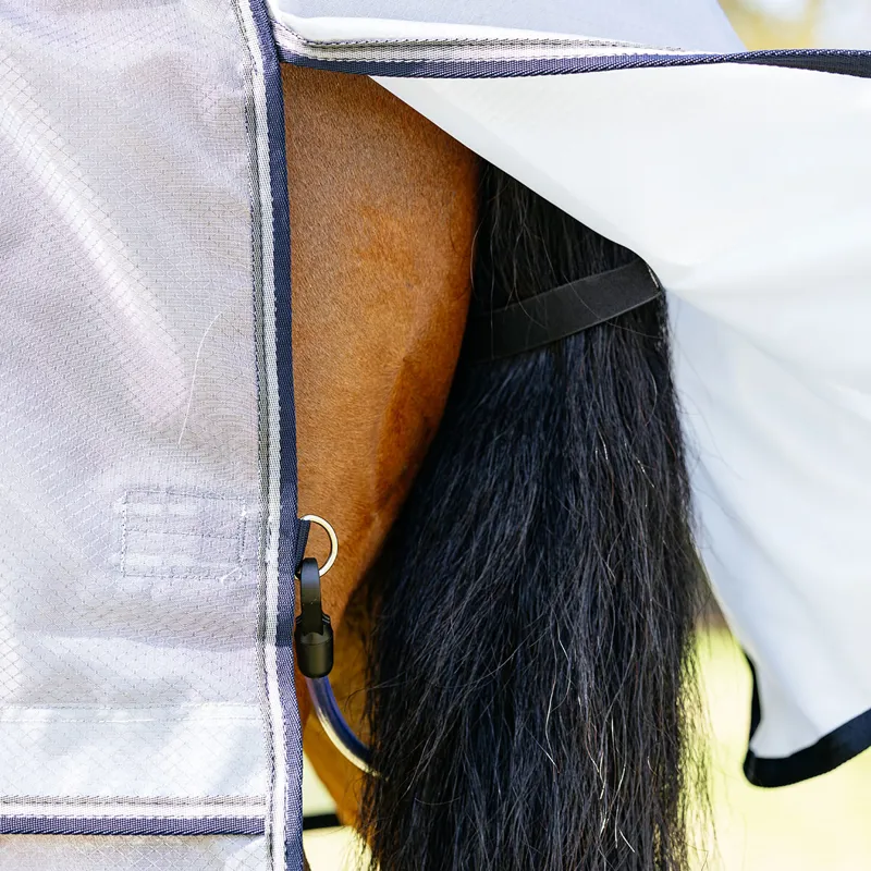 LeMieux Kudos AeroGuard Detachable Neck Fly Rug - Silver-9