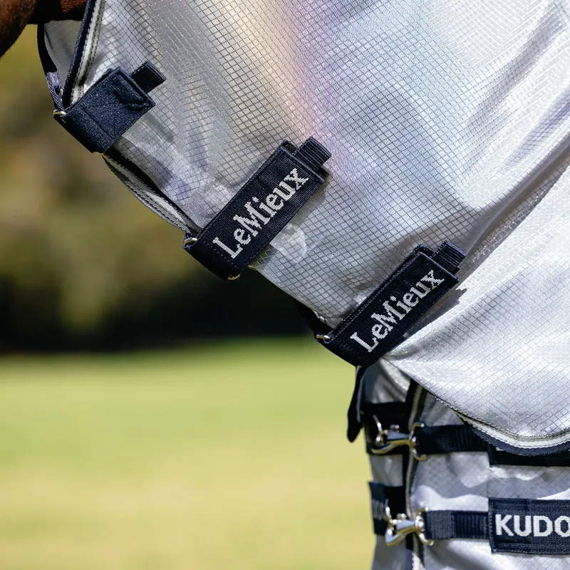 LeMieux Kudos AeroGuard Detachable Neck Fly Rug - Silver-6