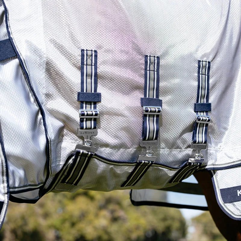 LeMieux Kudos AeroGuard Detachable Neck Fly Rug - Silver-2
