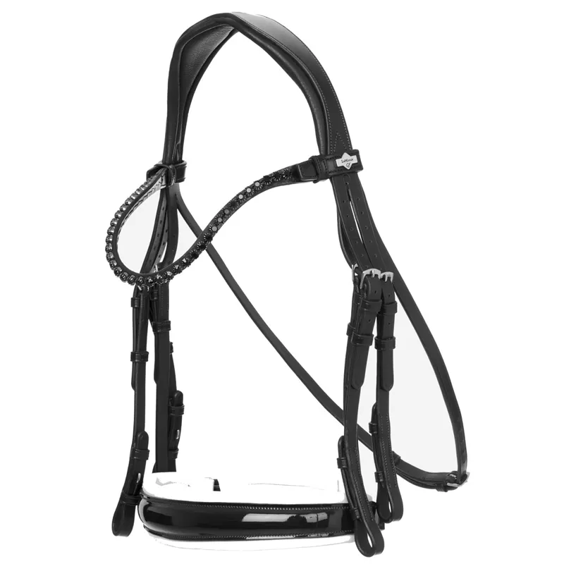 LeMieux Kudos Double Bridle - Black/White