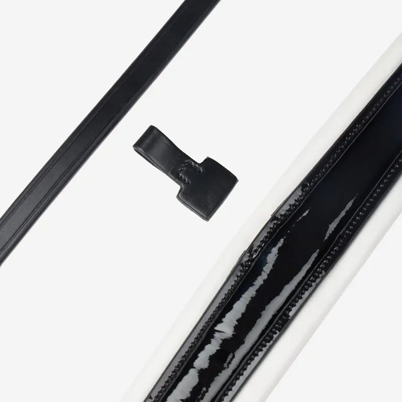 LeMieux Kudos Patent Dressage Bridle - Black/White-2