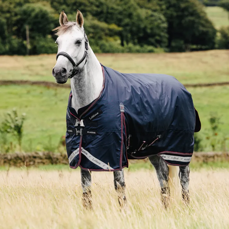 LeMieux Kudos 50g Detachable Neck Turnout Rug - Navy-2