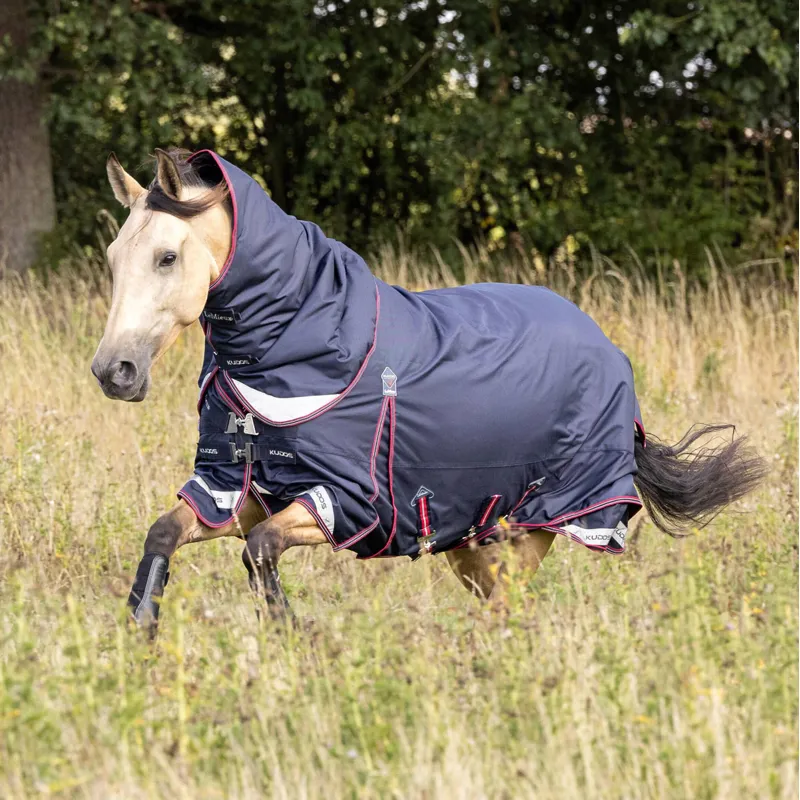 LeMieux Kudos 50g Detachable Neck Turnout Rug - Navy-1