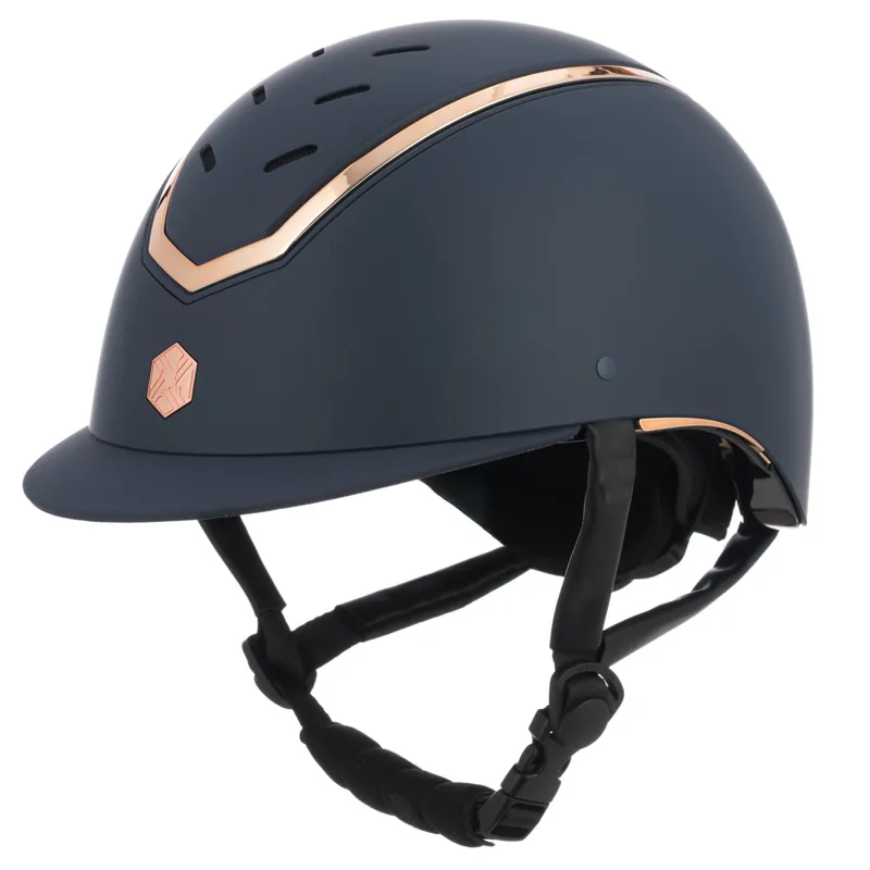Charles Owen EQx Kylo Riding Hat - Navy Matte/Rose Gold Gloss