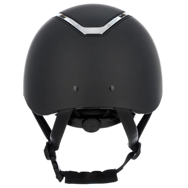 Charles Owen EQx Kylo Riding Hat - Black Matt/Silver Gloss-2