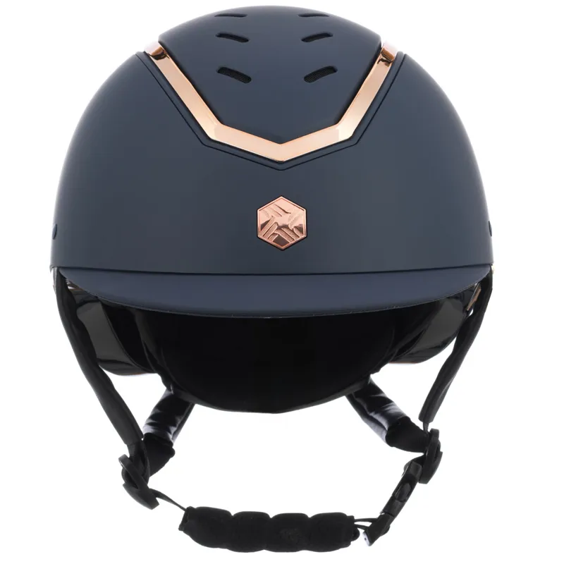 Charles Owen EQx Kylo Riding Hat - Navy Matte/Rose Gold Gloss-2