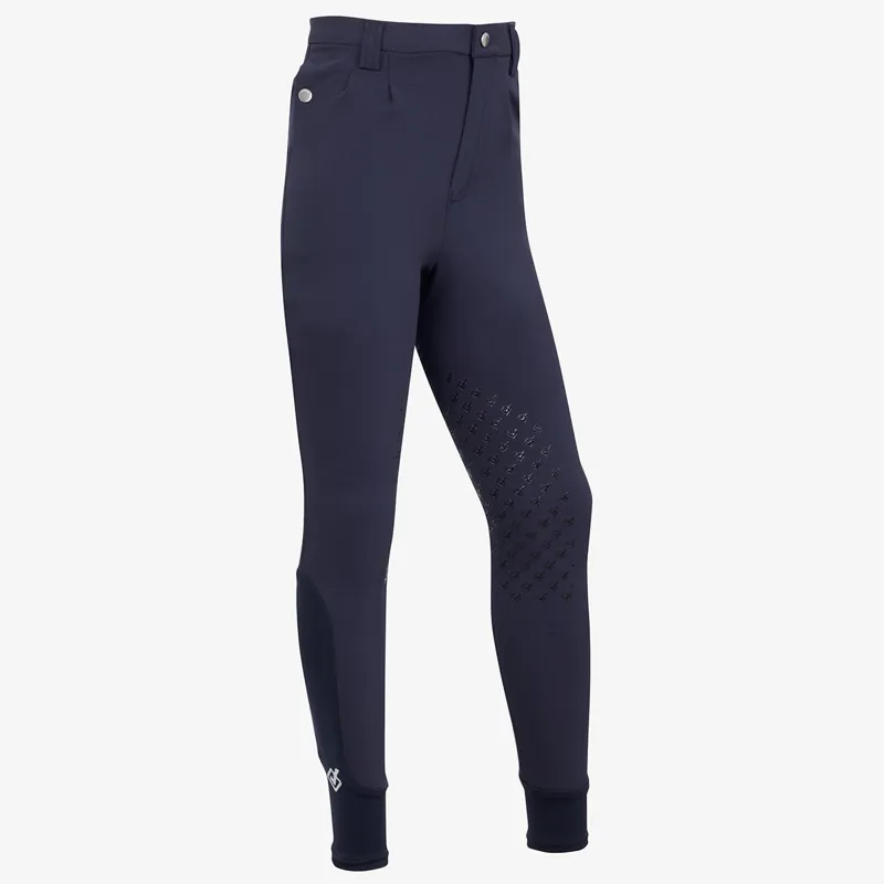 LeMieux Young Rider Knee Grip Boys Breeches - Navy