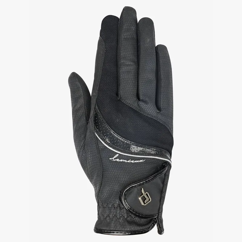 LeMieux Competition Riding Gloves - Black-2