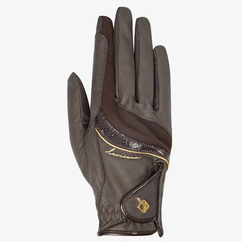 LeMieux Competition Riding Gloves - Brown-3