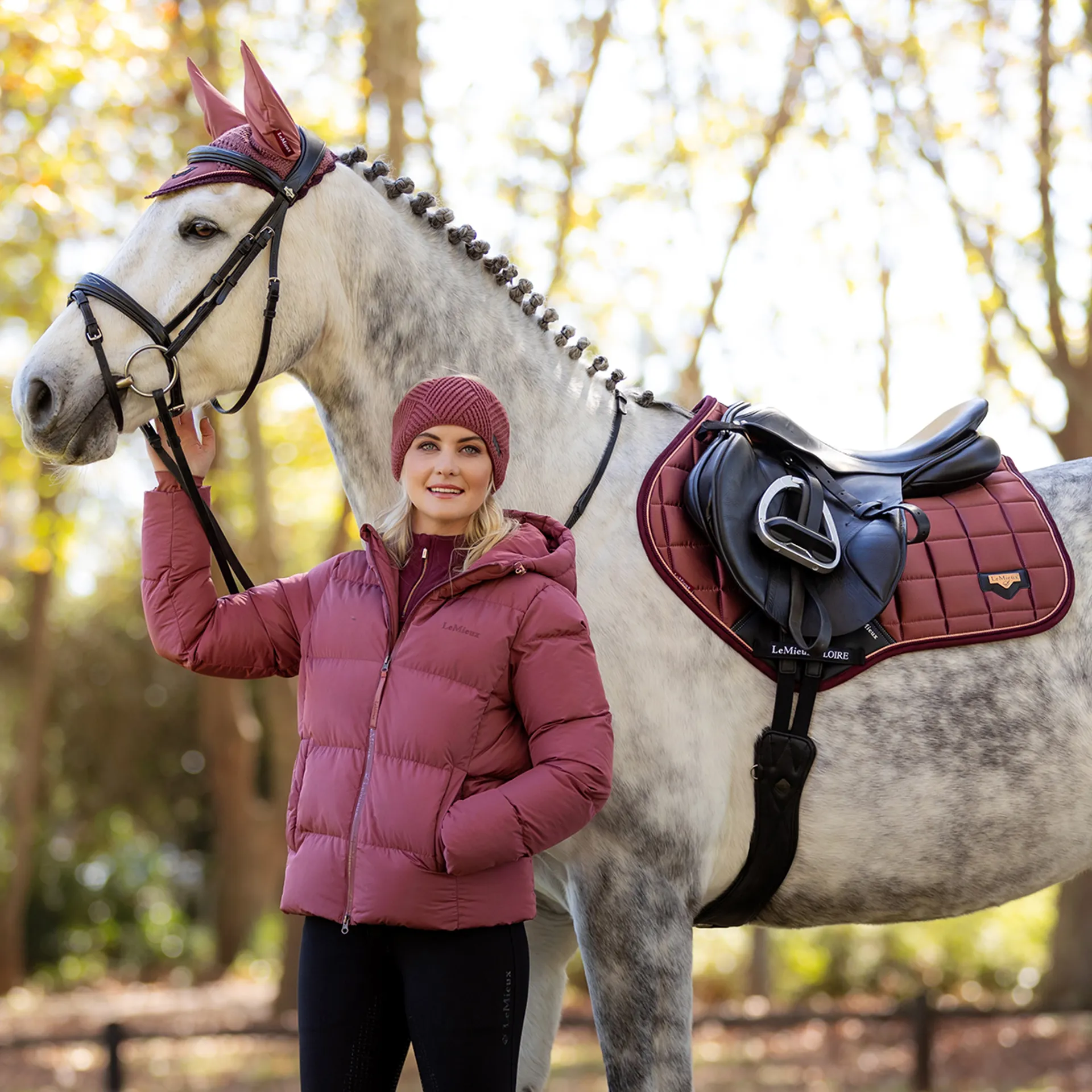 LeMieux Loire Classic Satin Zadeldek Atlantic