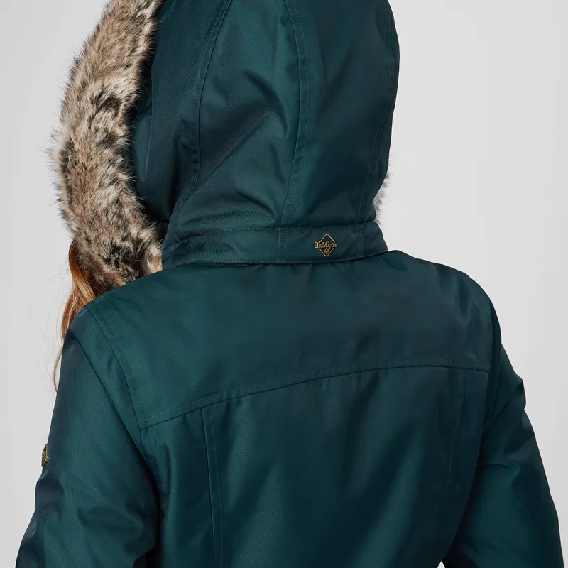 LeMieux Loire Waterproof Ladies Long Riding Coat  - Spruce-2
