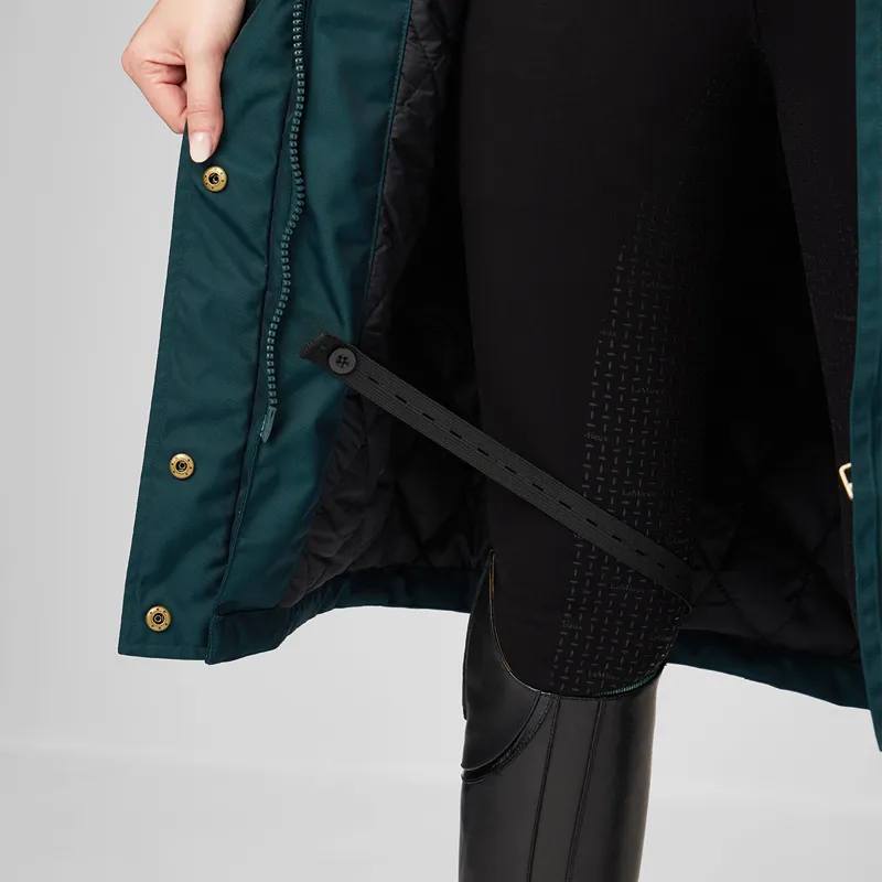 LeMieux Loire Waterproof Ladies Long Riding Coat  - Spruce-3