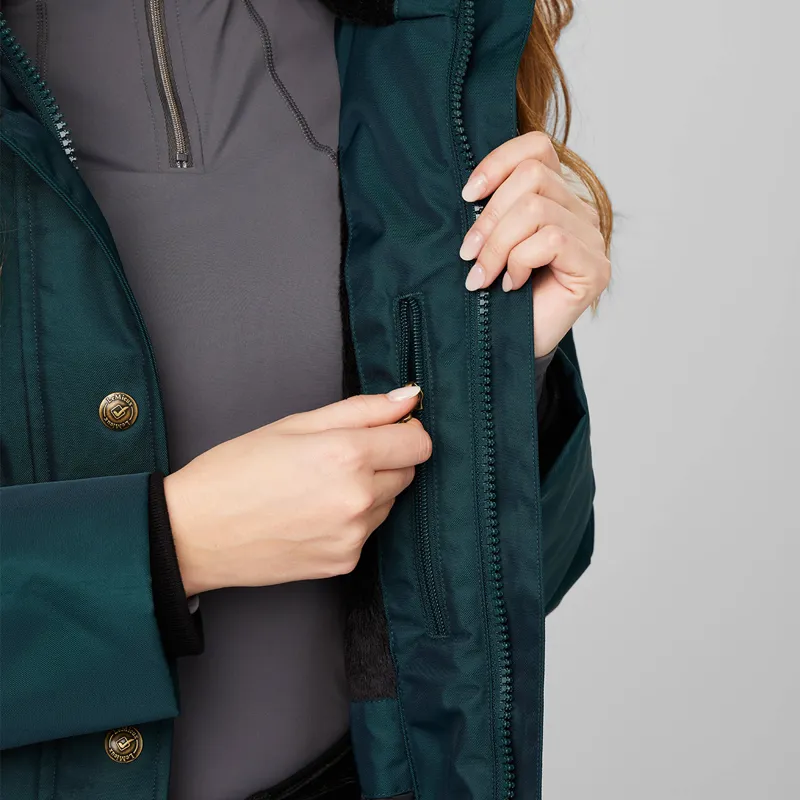 LeMieux Loire Waterproof Ladies Long Riding Coat  - Spruce-4