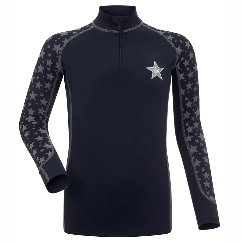 LeMieux Young Rider Reflective Print Mini Junior Base Layer - Indigo