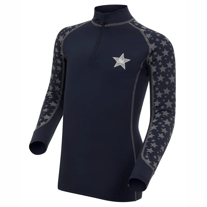 LeMieux Young Rider Reflective Print Mini Junior Base Layer - Indigo-1