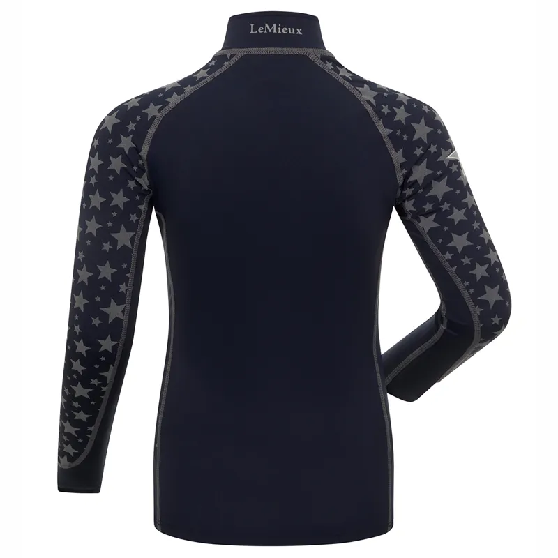 LeMieux Young Rider Reflective Print Mini Junior Base Layer - Indigo-2
